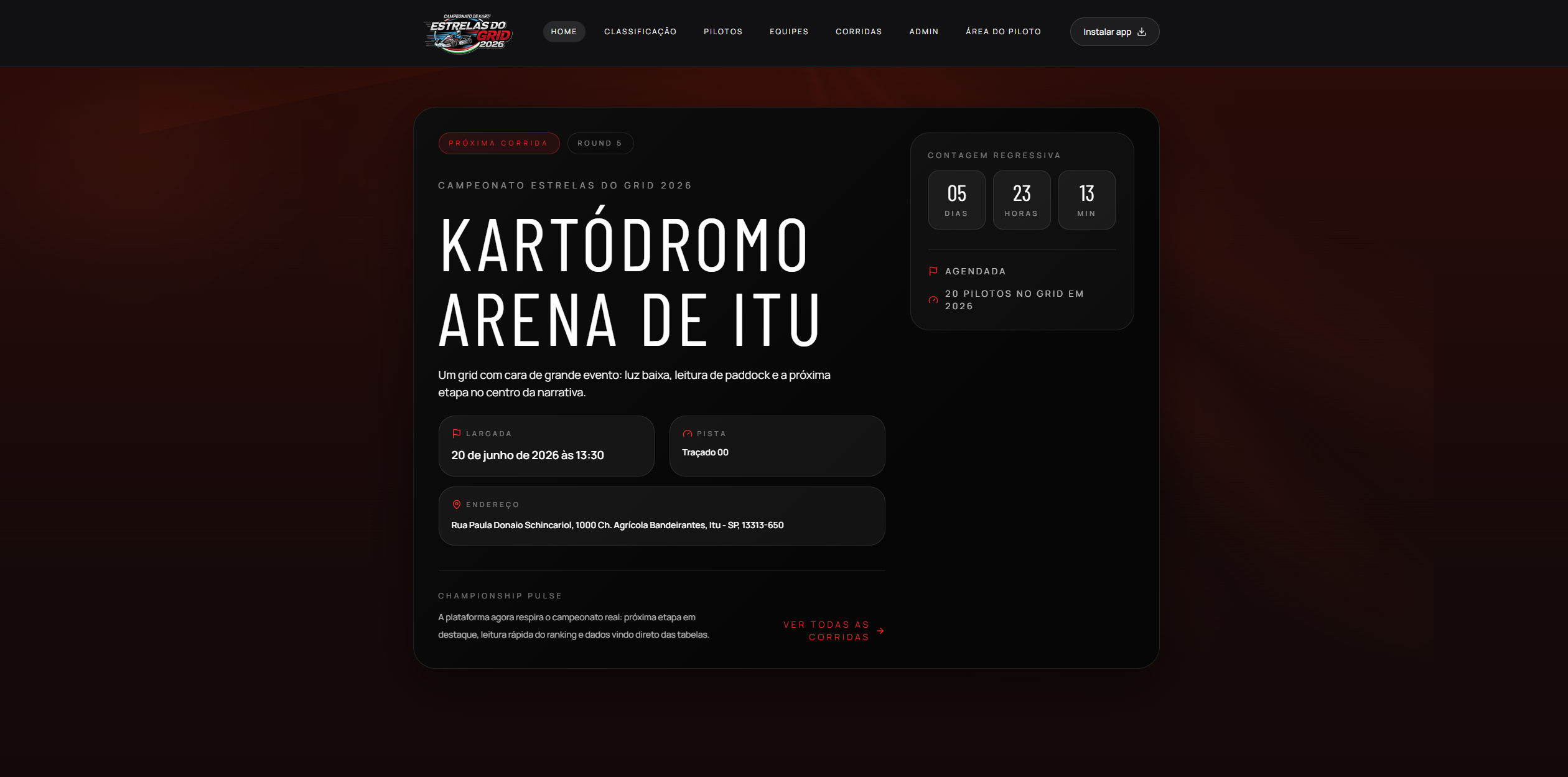 Screenshot de Estrelas do Grid